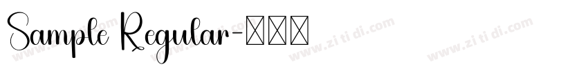 Sample Regular字体转换